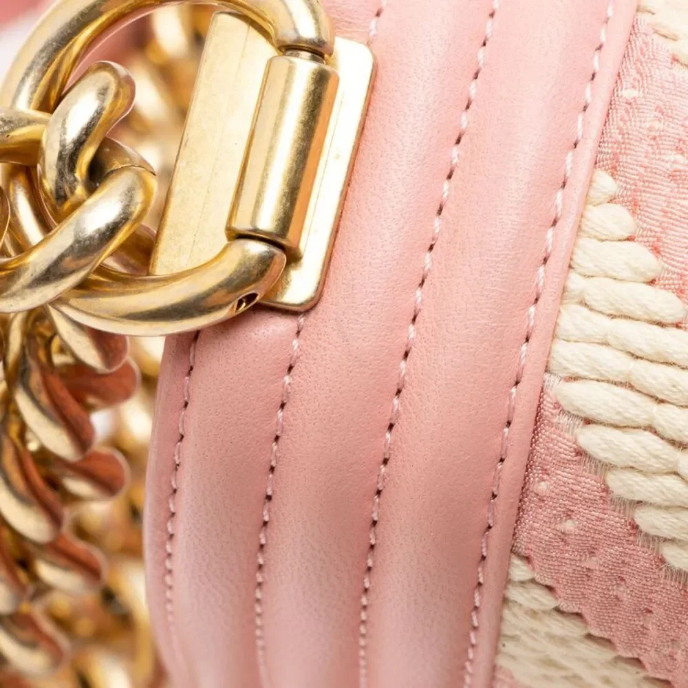 Chanel Braided Chevron Small Boy Bag